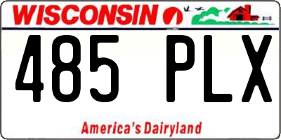 WI license plate 485PLX