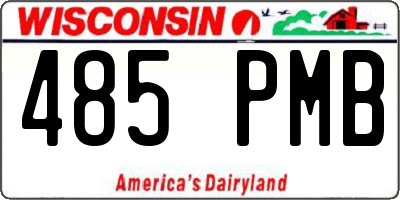 WI license plate 485PMB