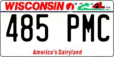 WI license plate 485PMC