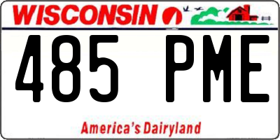 WI license plate 485PME