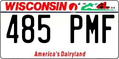 WI license plate 485PMF