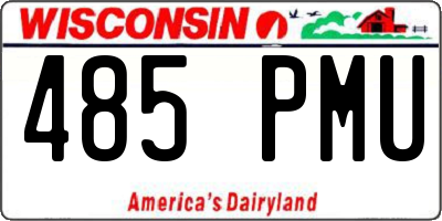 WI license plate 485PMU