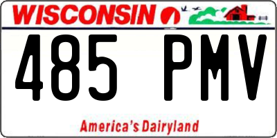 WI license plate 485PMV