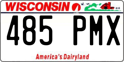 WI license plate 485PMX