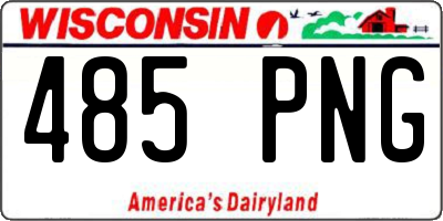 WI license plate 485PNG