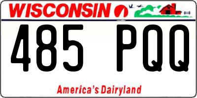 WI license plate 485PQQ