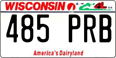 WI license plate 485PRB