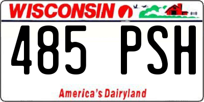 WI license plate 485PSH