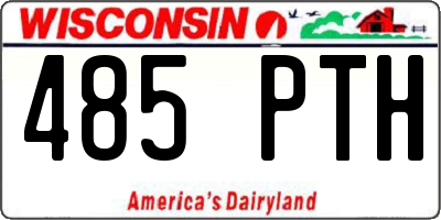 WI license plate 485PTH