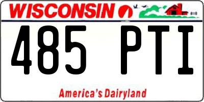 WI license plate 485PTI