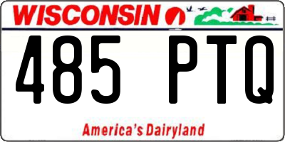 WI license plate 485PTQ