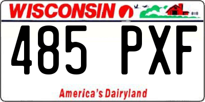 WI license plate 485PXF