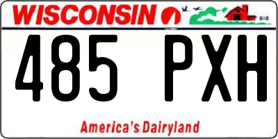 WI license plate 485PXH