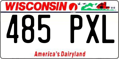 WI license plate 485PXL