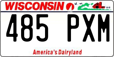 WI license plate 485PXM