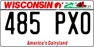 WI license plate 485PXO
