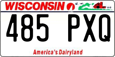 WI license plate 485PXQ