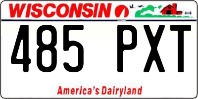 WI license plate 485PXT
