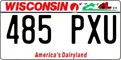 WI license plate 485PXU