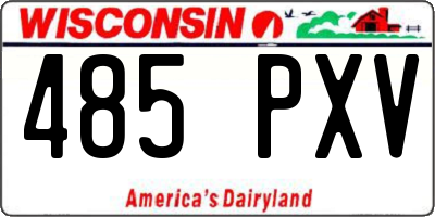 WI license plate 485PXV