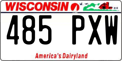 WI license plate 485PXW