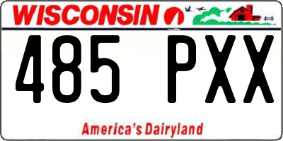 WI license plate 485PXX