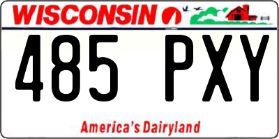 WI license plate 485PXY