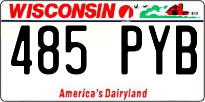 WI license plate 485PYB