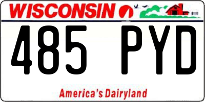 WI license plate 485PYD
