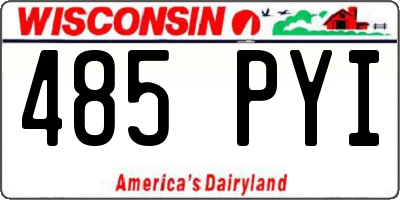 WI license plate 485PYI