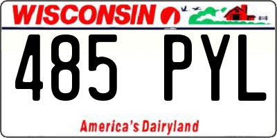 WI license plate 485PYL