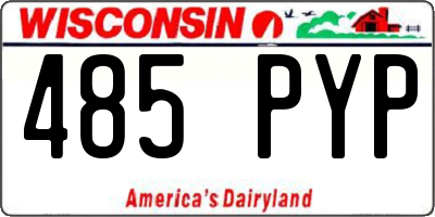 WI license plate 485PYP