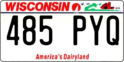 WI license plate 485PYQ