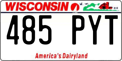 WI license plate 485PYT