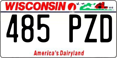 WI license plate 485PZD
