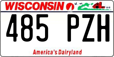 WI license plate 485PZH
