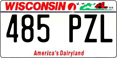 WI license plate 485PZL