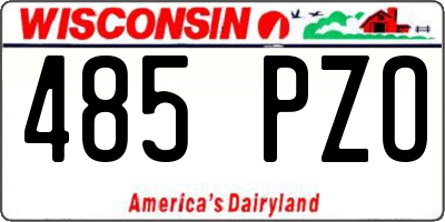 WI license plate 485PZO