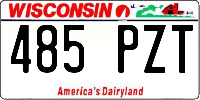 WI license plate 485PZT