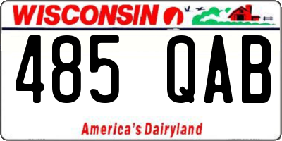 WI license plate 485QAB