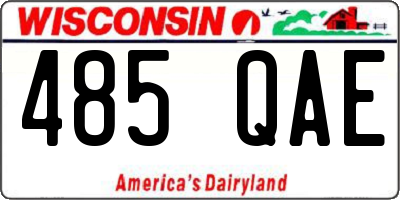 WI license plate 485QAE