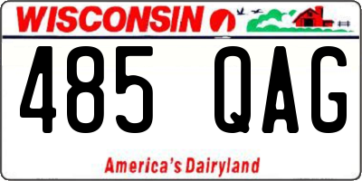 WI license plate 485QAG
