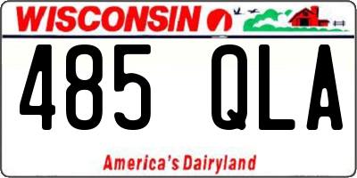 WI license plate 485QLA