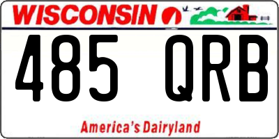 WI license plate 485QRB