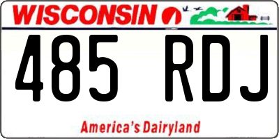 WI license plate 485RDJ