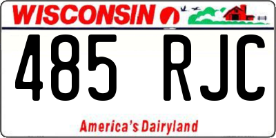 WI license plate 485RJC