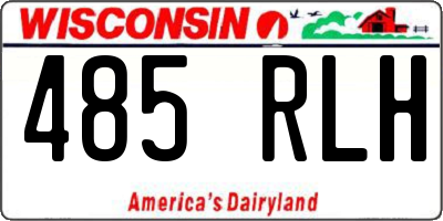WI license plate 485RLH