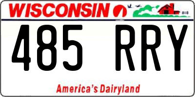 WI license plate 485RRY