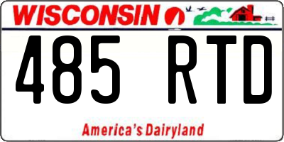 WI license plate 485RTD