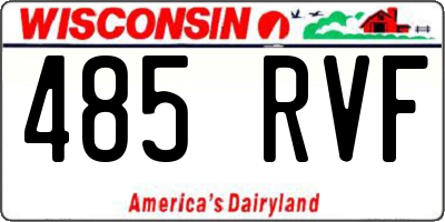 WI license plate 485RVF